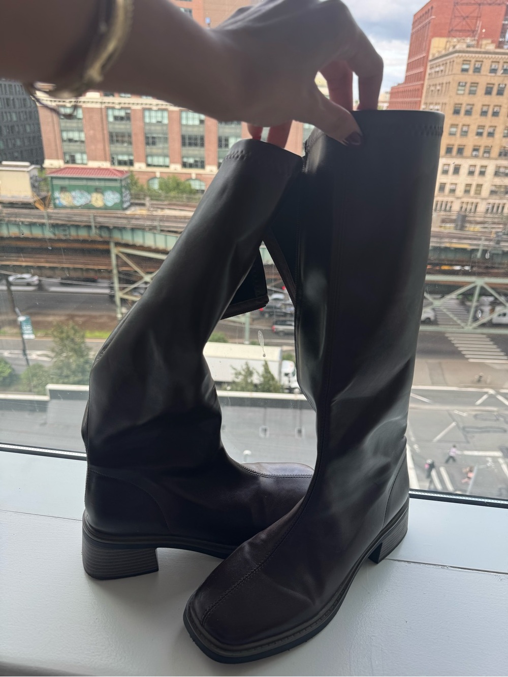 Women’s Tall dark brown Leather Boots